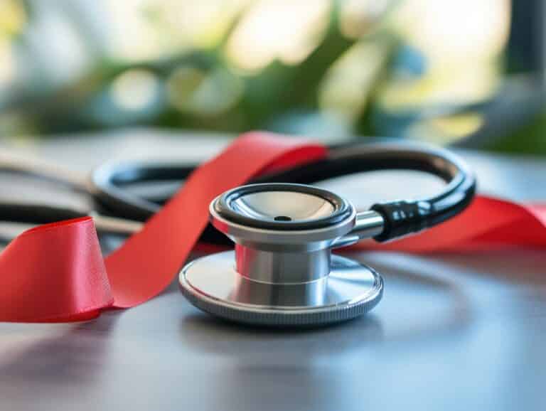 Medical Stethoscope and Ribbon